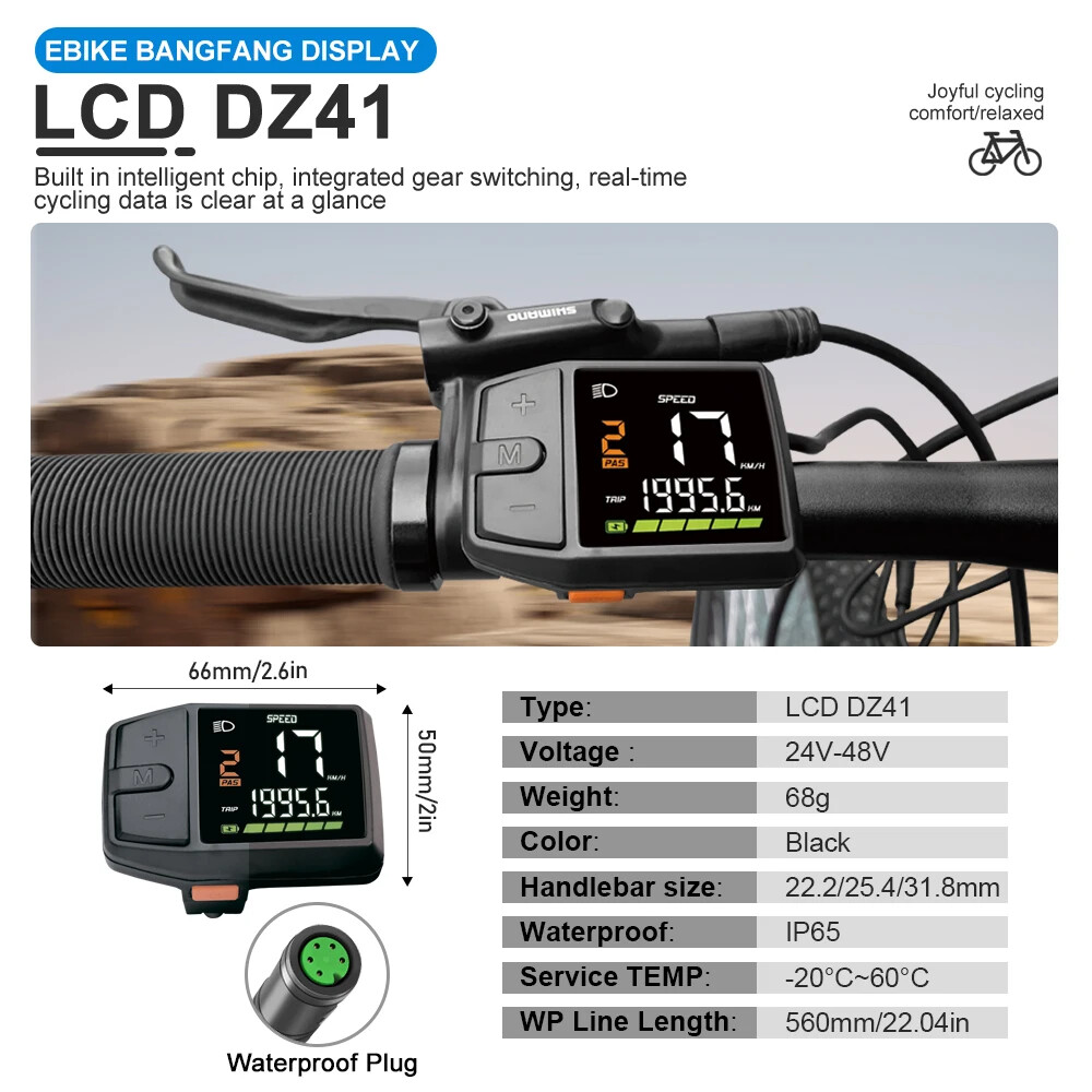 E-bike Intelligent LCD Screen Waterproof 5 Pin Colour LED Display for Mid Motor