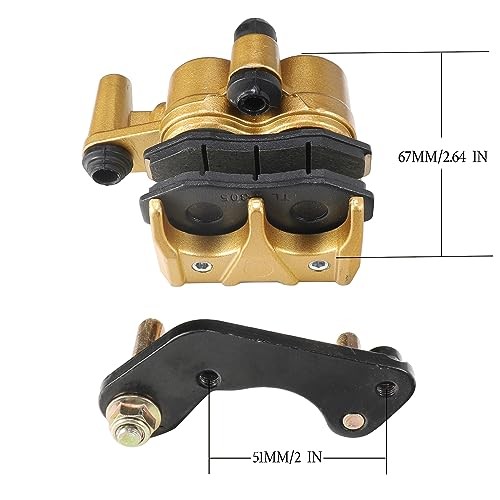 Front Brake Calipers 51mm Twin Piston Hydraulic Cylinder Caliper For gold
