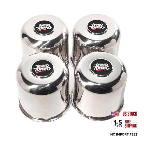 4 PCS 5.12 in Stainless Steel Wheel 5.12″ Center Hole, 4.95″ Height Chrome