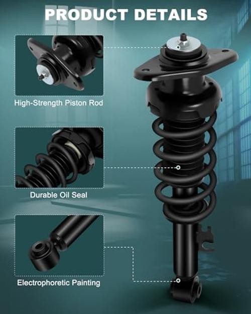 Rear Pair Complete Struts Spring Assembly Shock Absorber Compatible with 2002