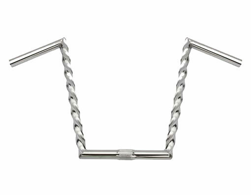 GENUINE VINTAGE LOWRIDER V APE TWISTED 12″ RISE HANDLEBAR IN 25.4MM IN CHROME.