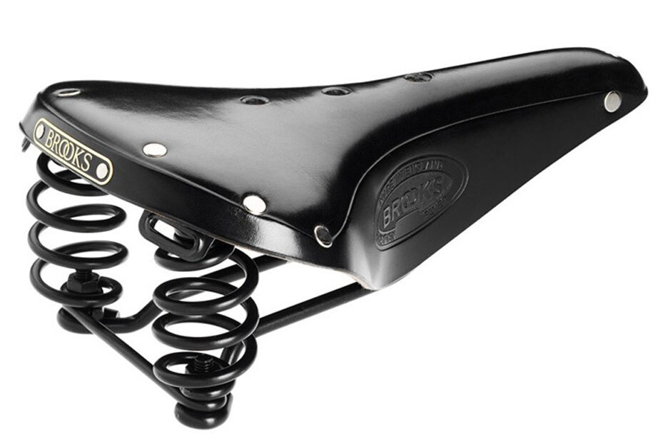 Brooks Flyer Bicycle Saddle BLACK Leather Steel Rivets