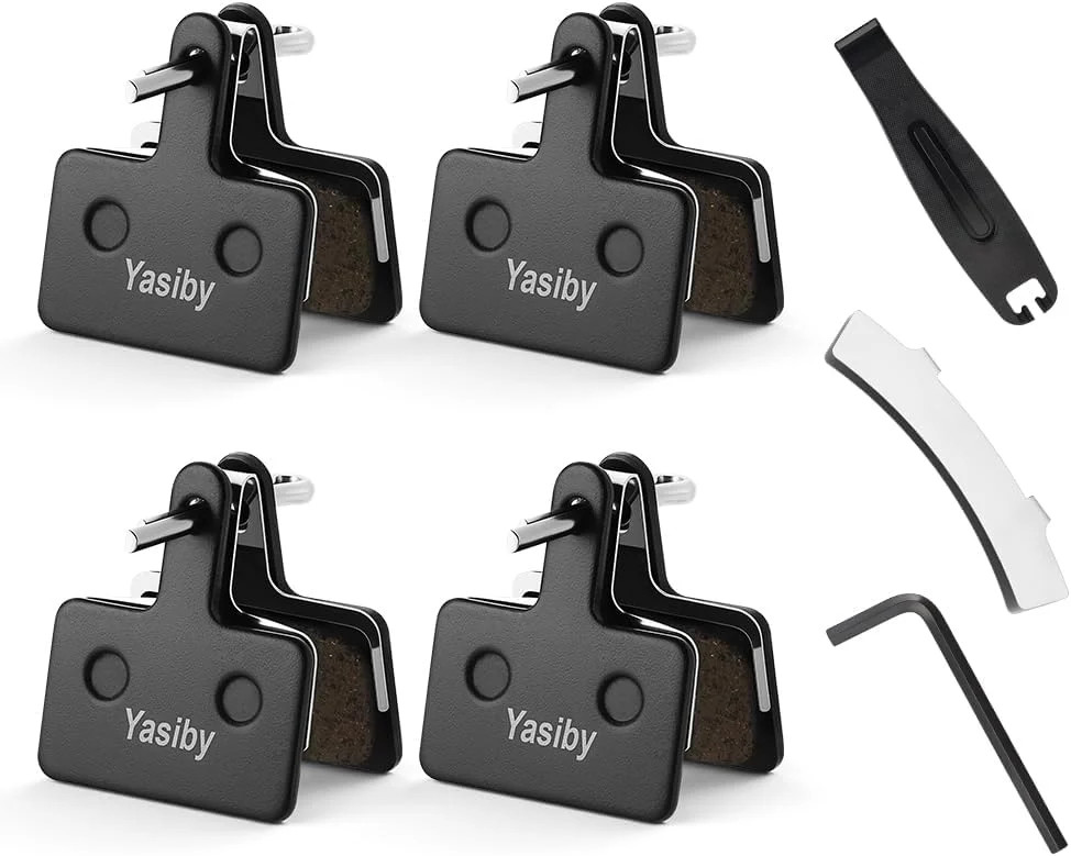 4 Pairs MTB Disc Brake Pads Resin & Semi-Metallic Quiet W/ Install Kit E-Bike US