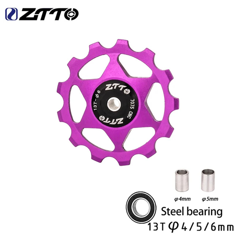 ZTTO MTB Rear Derailleur Jockey Wheels 11T 13T AL7075 Bearing Pulley Set
