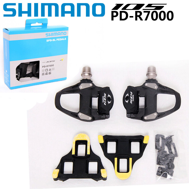 Shimano 105 PD-R7000 SPD-SL Road Bike Clipless Pedals with SH11 Cleats 9/16″