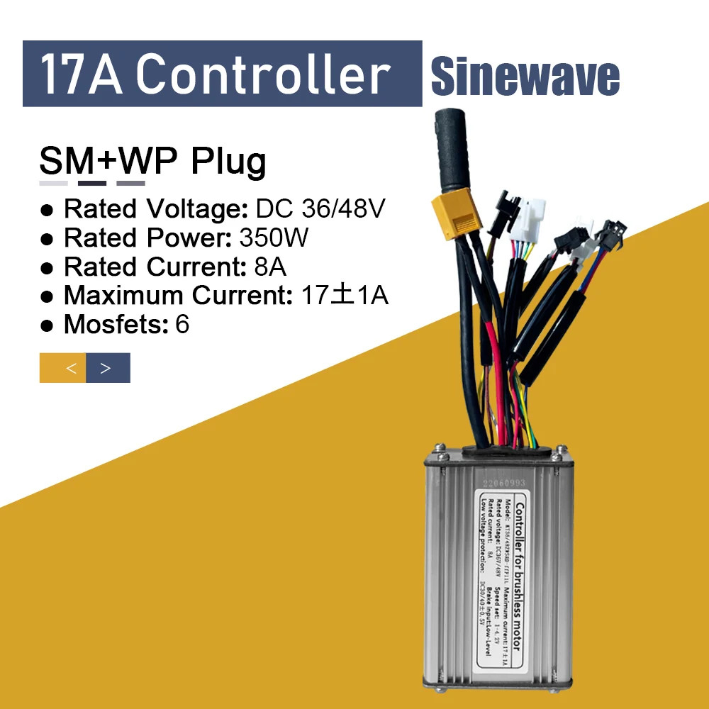 Electric Bike Controller 15A 17A 22A 25A 30A 35A 50A Square Sine Wave Controller