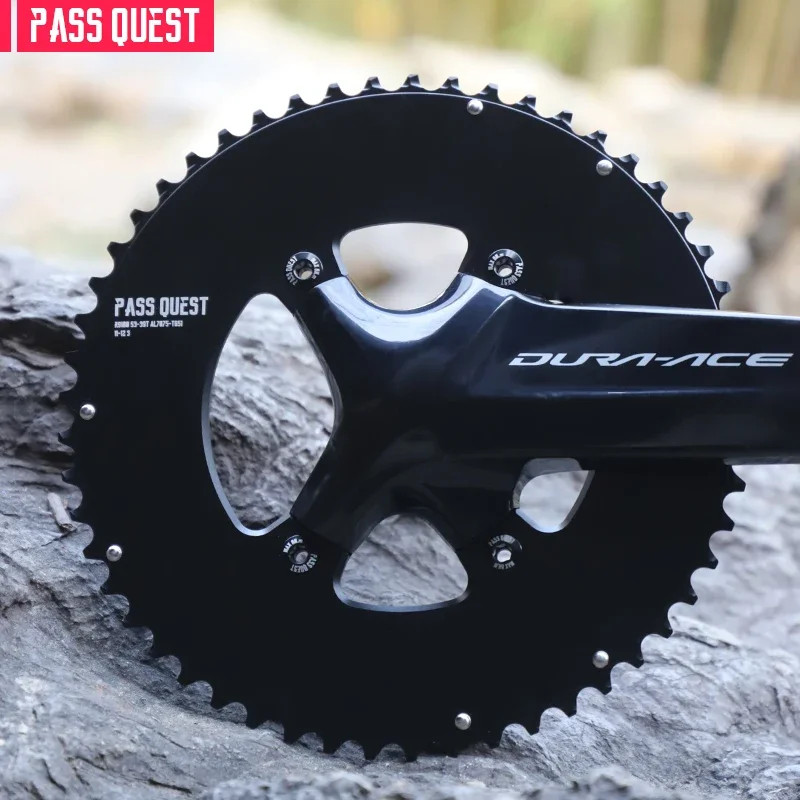 Road Bike 110BCD D 4 Bolts Round 2x Double Chainring 56-42T for DURA-ACE R9100