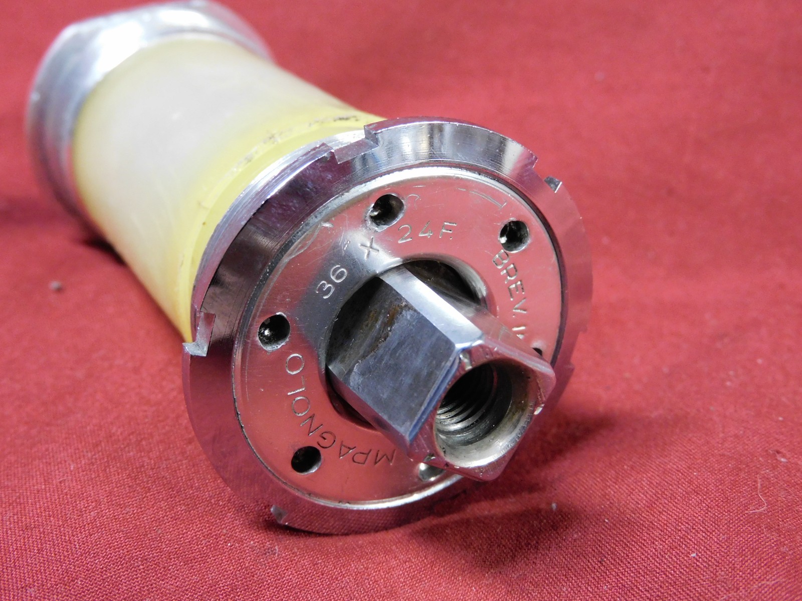 1980’s Campagnolo C-Record BB 36 x 24 F. Alloy Cups 70-SS 109 mm Steel Spindle