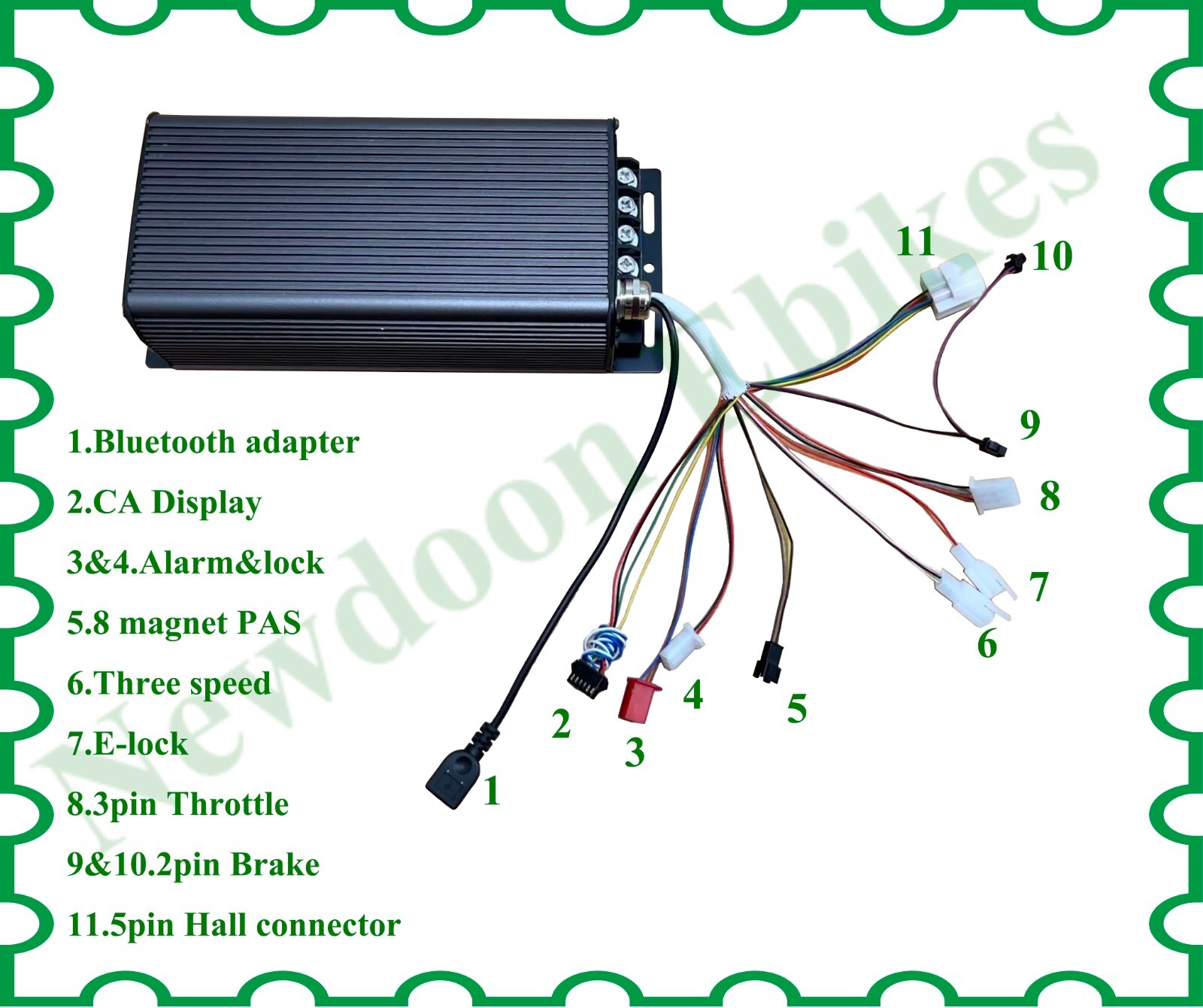Sabvoton 72V 150A CA controller+half twist throttle with voltage display kit