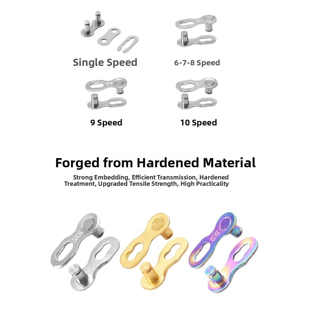Road MTB Bicycle Chain Quick Link Silver Gold Shimmering for 6 7 8 9 10 Speed