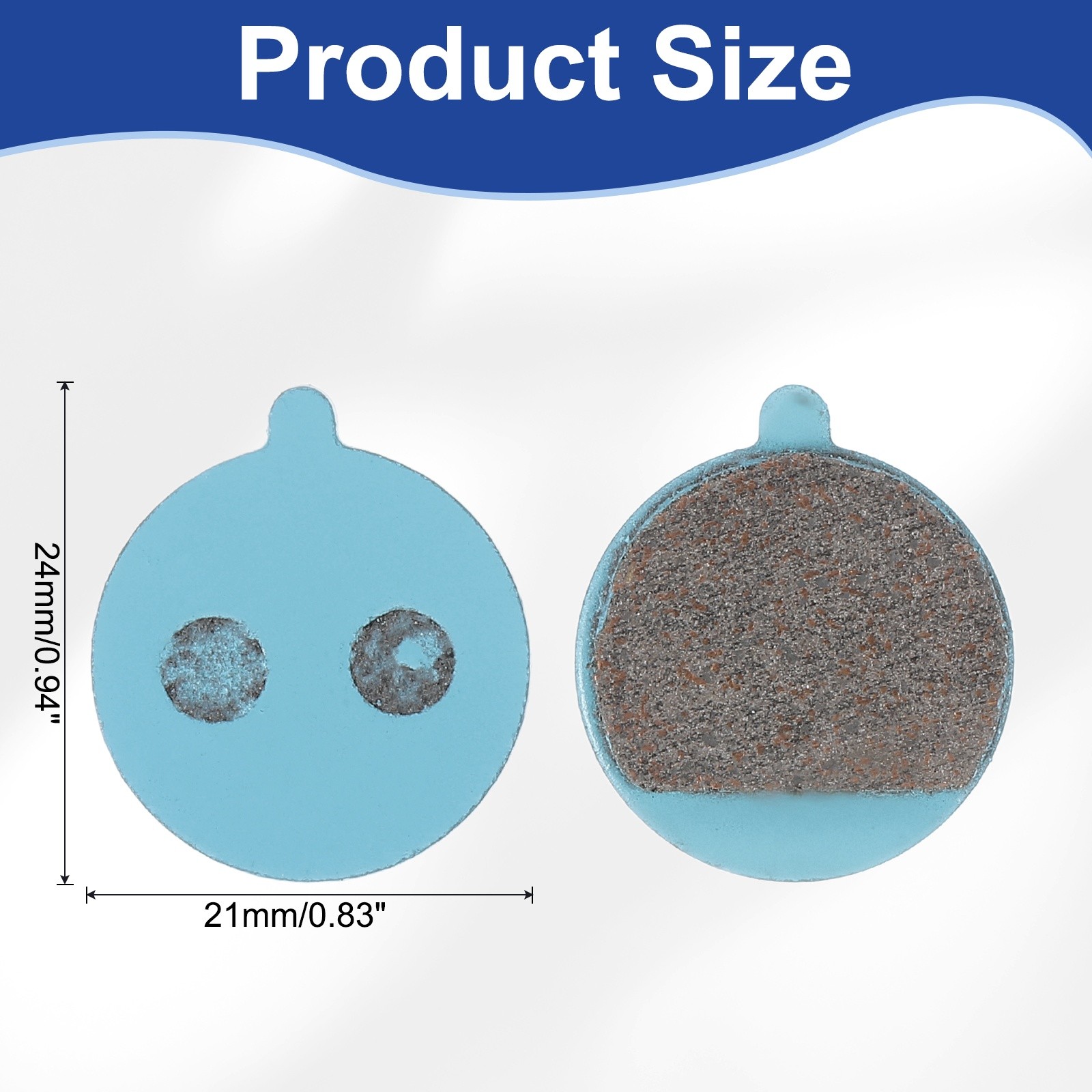 2set Disc Brake Pad 0.83″ x 0.94″ Bike Brake Pads, Blue