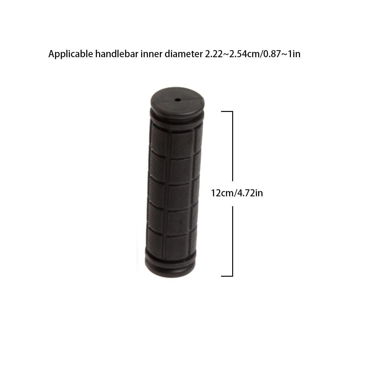 1 Pair Kids Bike Grips Anti-Slip Rubber Handlebar for Small, Black