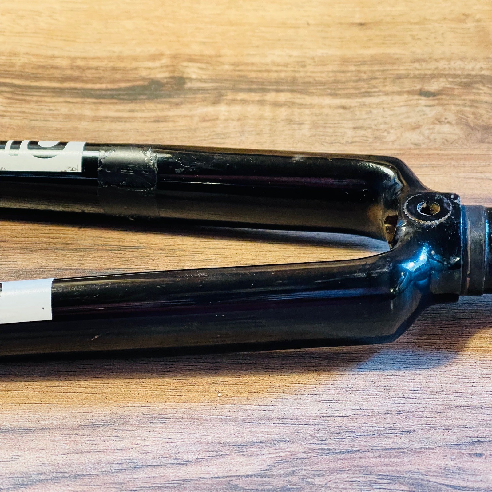 Vintage Tange 8E 700C Road Fork 1-Inch Threaded 131 Steerer Black Chromoly Steel