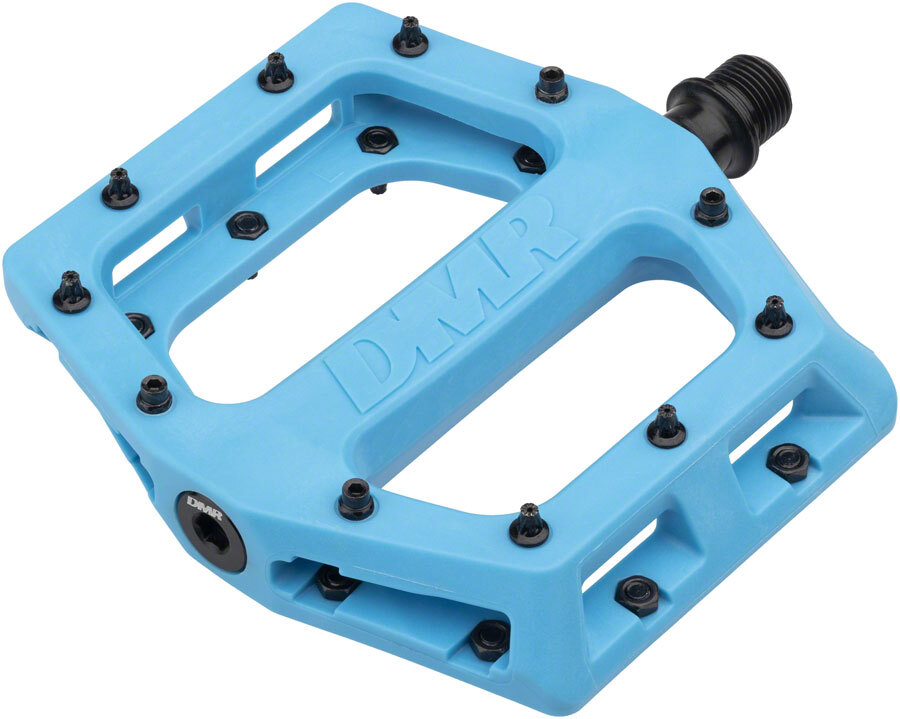 DMR V11 Platform Pedals 9/16″ Chromoly Spindle Concave Nylon Removable Pins Blue
