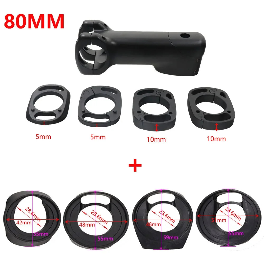 Bicycle Stem 28.6-31.8mm Internal Cable Routing Stem with Spacer Bike Parts