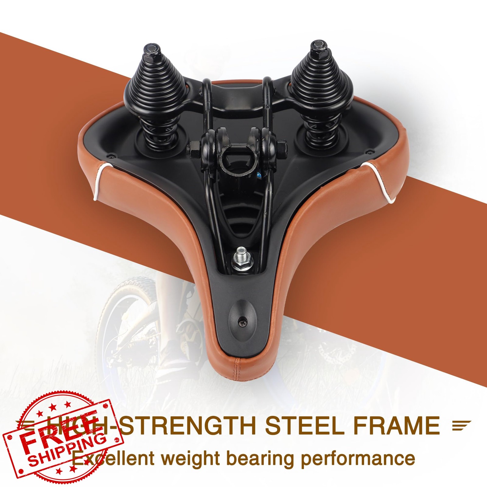 FOMAS Beach Cruiser Bike Seat Brown