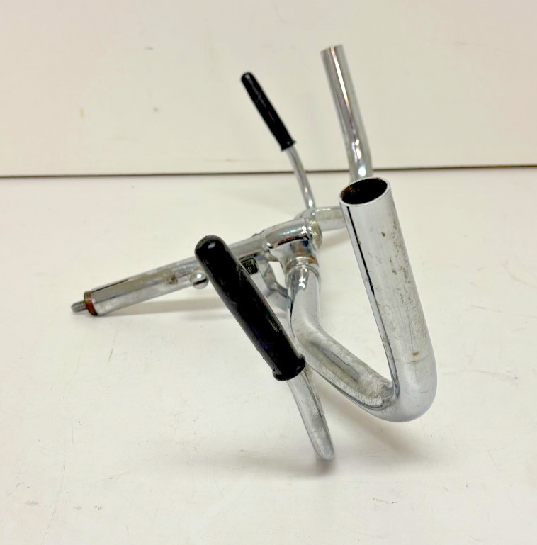 Vintage 2M 50cm Silver Steel Cruiser Bike Handlebar Quill Stem Rod Brake Levers
