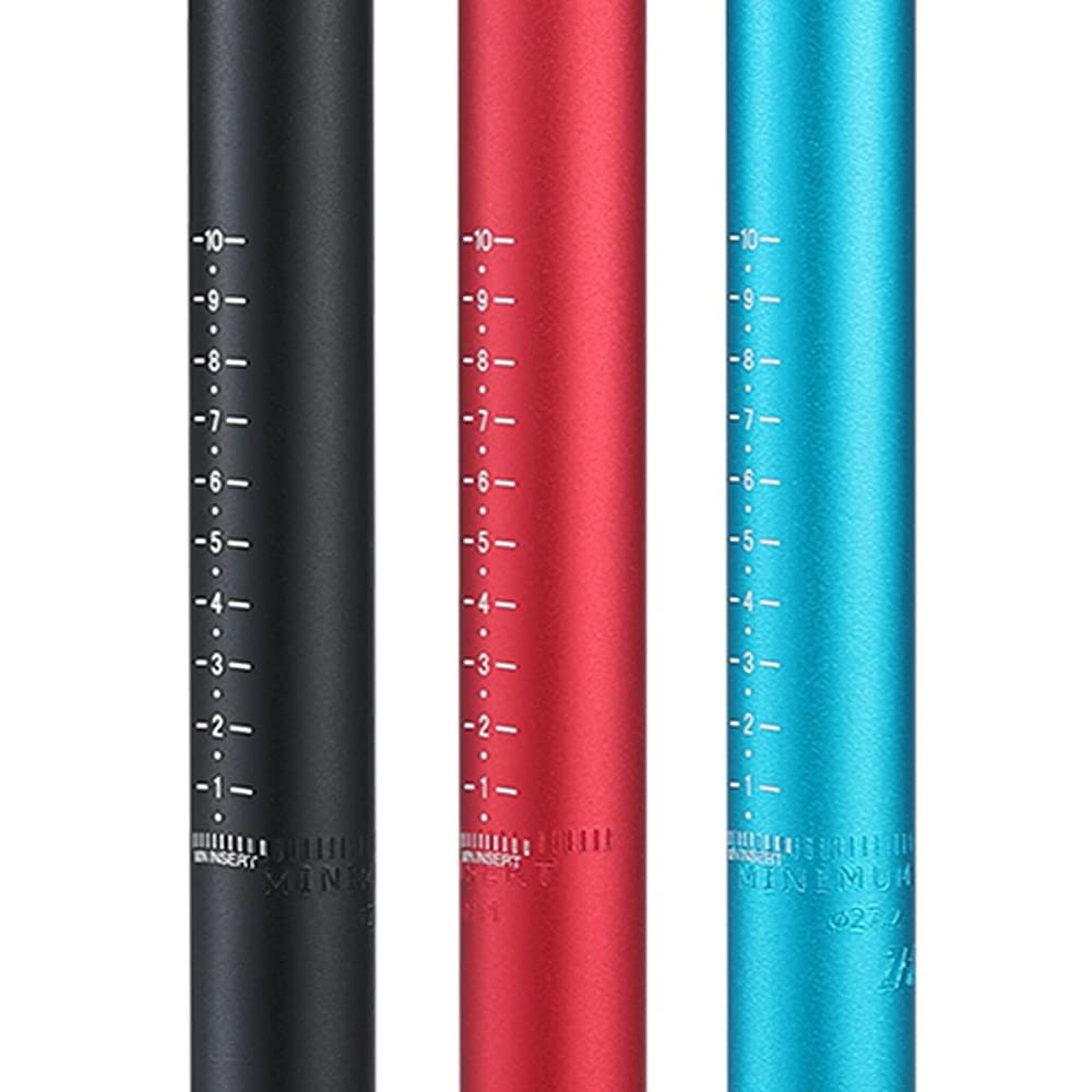 Bike Seat Post Aluminum Alloy Bicycle Adjustable Seatpost Long Tube Rod Black