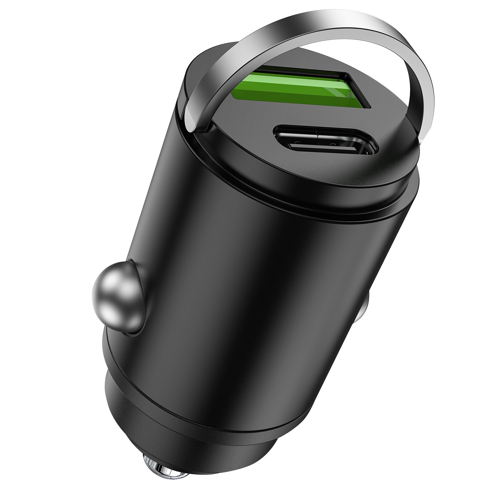 60W Super Fast Car Charger 2-in1 Cigarette Lighter Adapter For car Black Grey