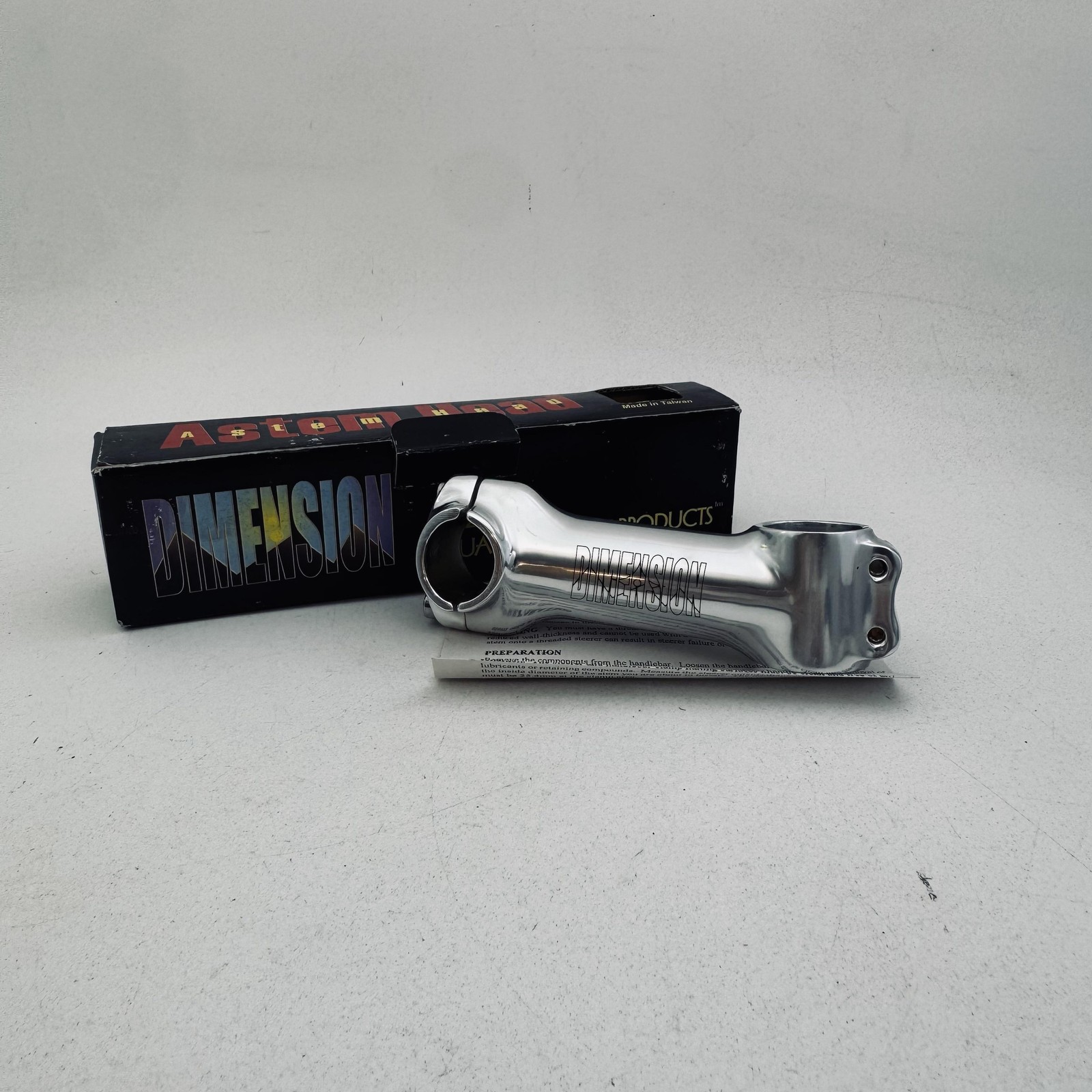 Dimension Threadless Stem 1-1/8 105/84mm Silver Forged Alloy QBP SM4541 DMN A75