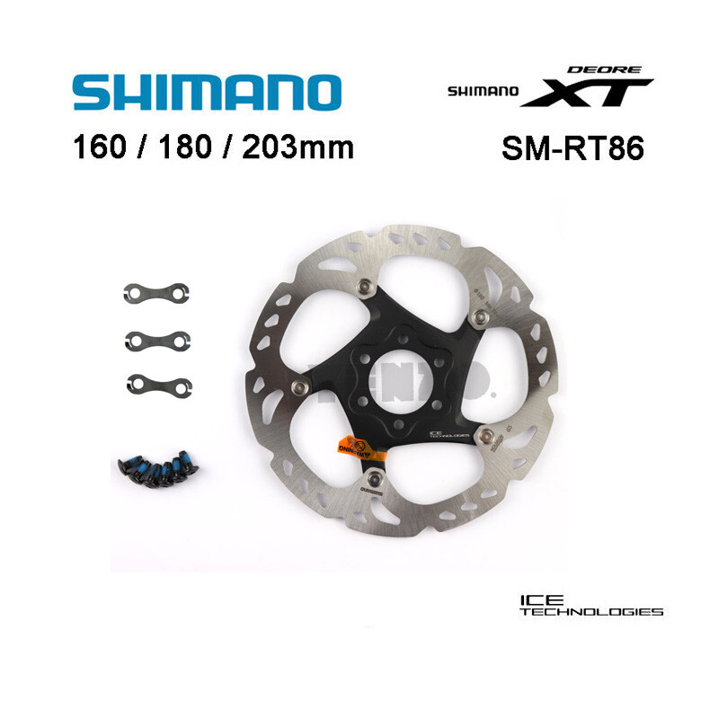 SHIMANO XT SM-RT86 Rotor Disc Brake 6 Bolt 160/180/203 Ice Point Technology MTB