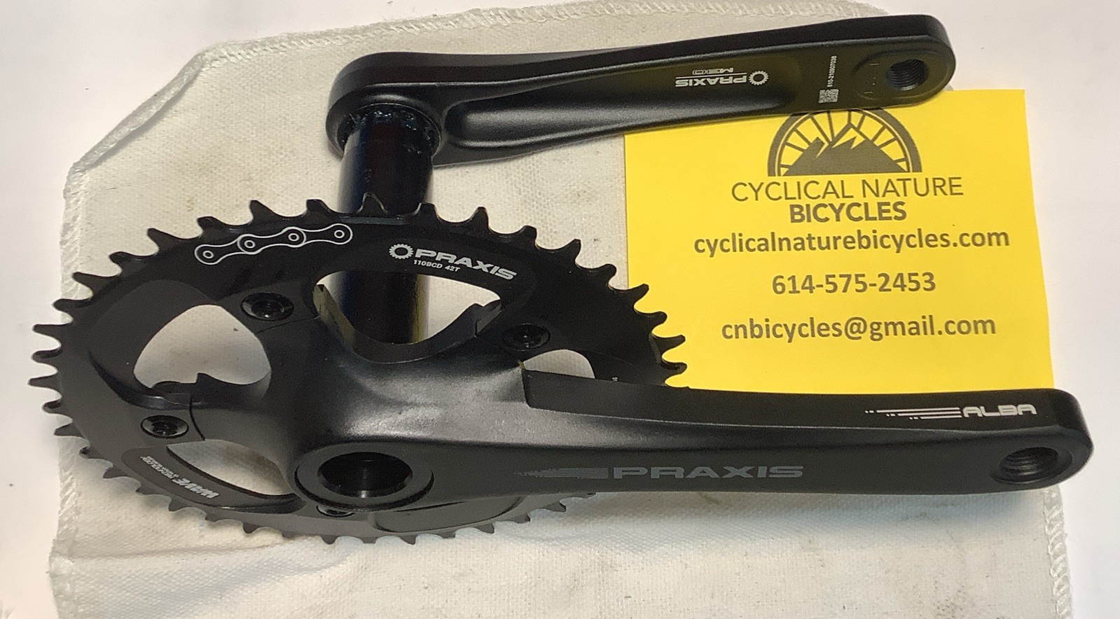 Praxis Alba 170 mm, 42t, 1x11spd, M30 alloy Crankset, new bike take-off