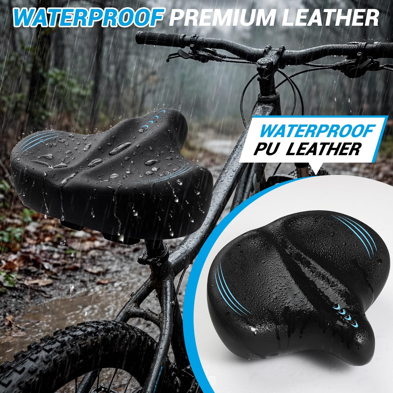 2026 New Ultra-Wide Oversized Bike Seat Cushion for Men & Women, Comfort Memo…