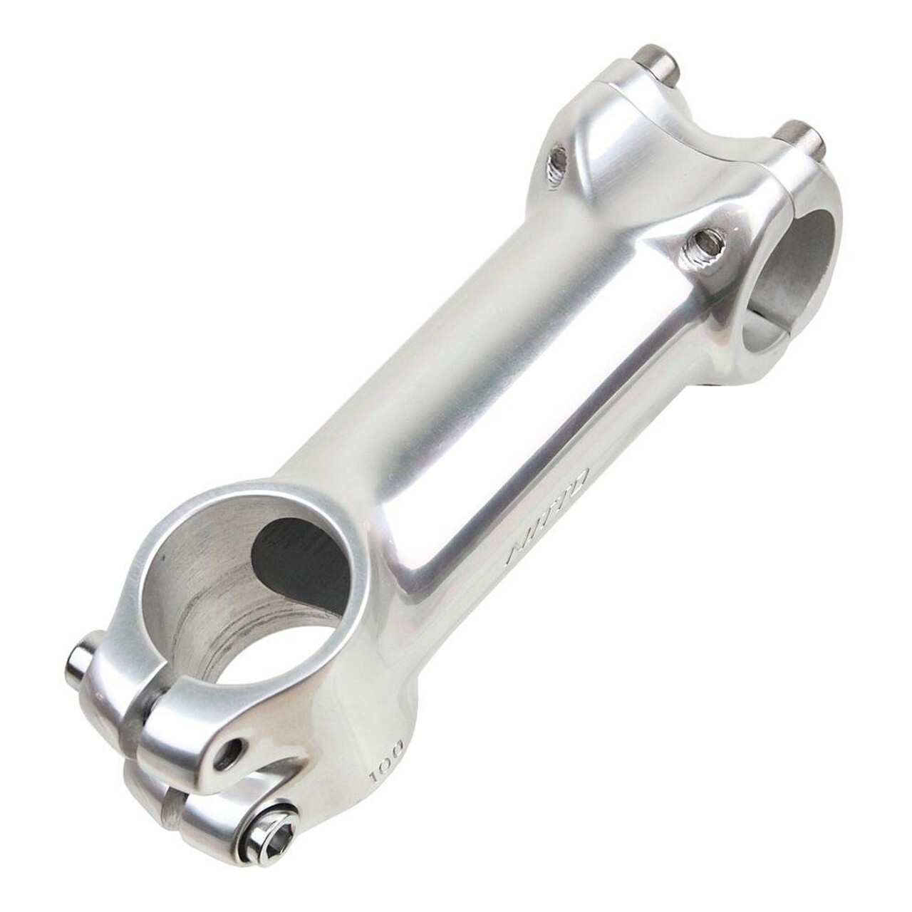 Nitto UI-81EX A-Head 26mm Clamp Stamped Bicycle Stem In Silver