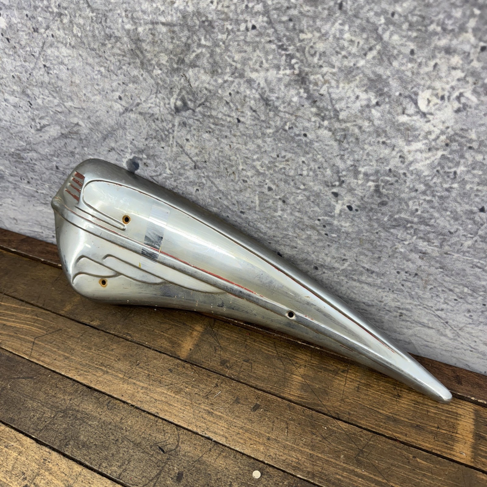 Vintage Schwinn Red Phantom Horn Tank Panel LEFT Side Original Cruiser Bike