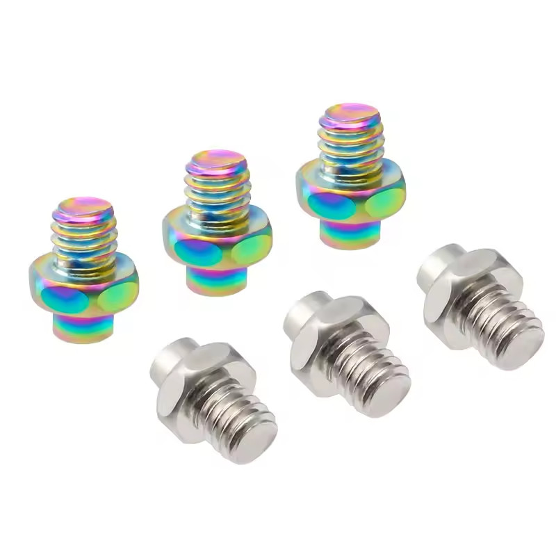 10pcs Pedal Bolts M4 Pedal Screws Aluminum Alloy Anti-skid Pedal Pin Bike Parts