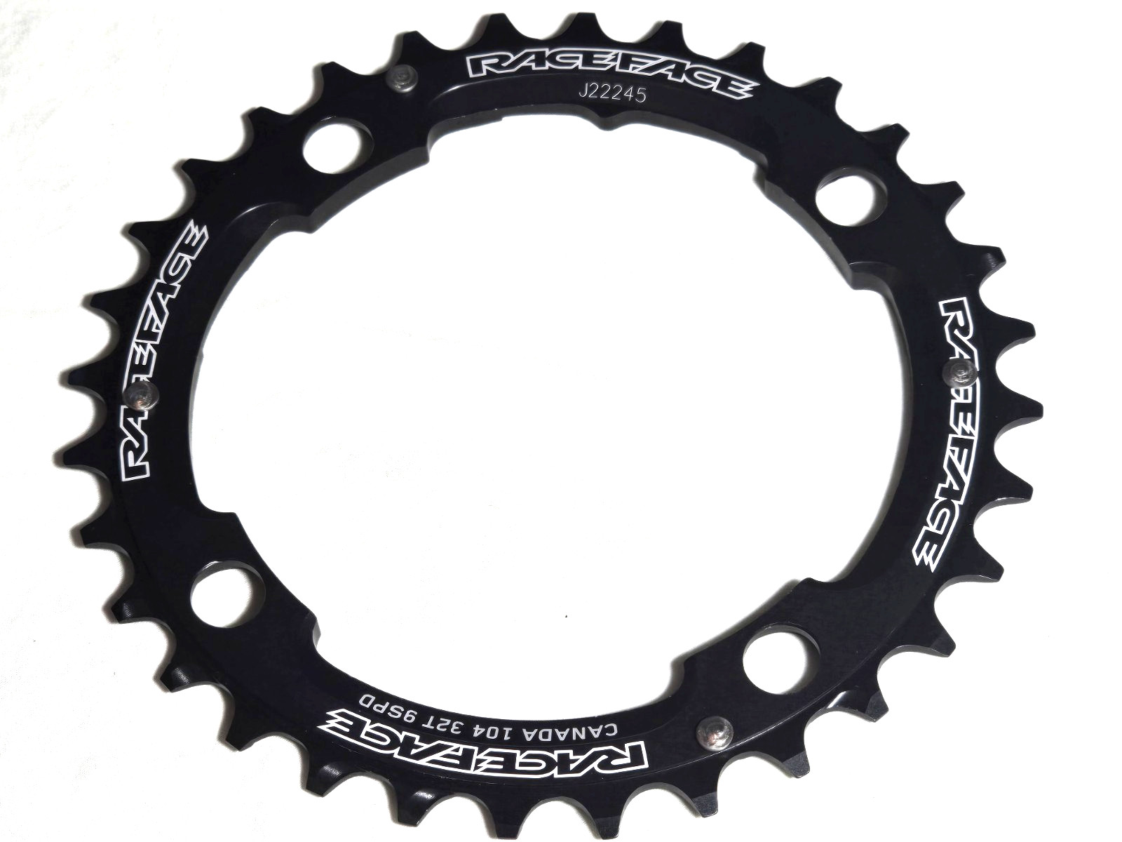 Vintage Race Face 32T Chainring MTB Bike 9 Spd 104BCD 4-Bolt Black Alloy Canada