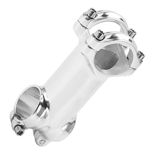 Stem, Silver Road Stem Handlebar Stem for 31.8x80mm for 28.6mm Front Fork