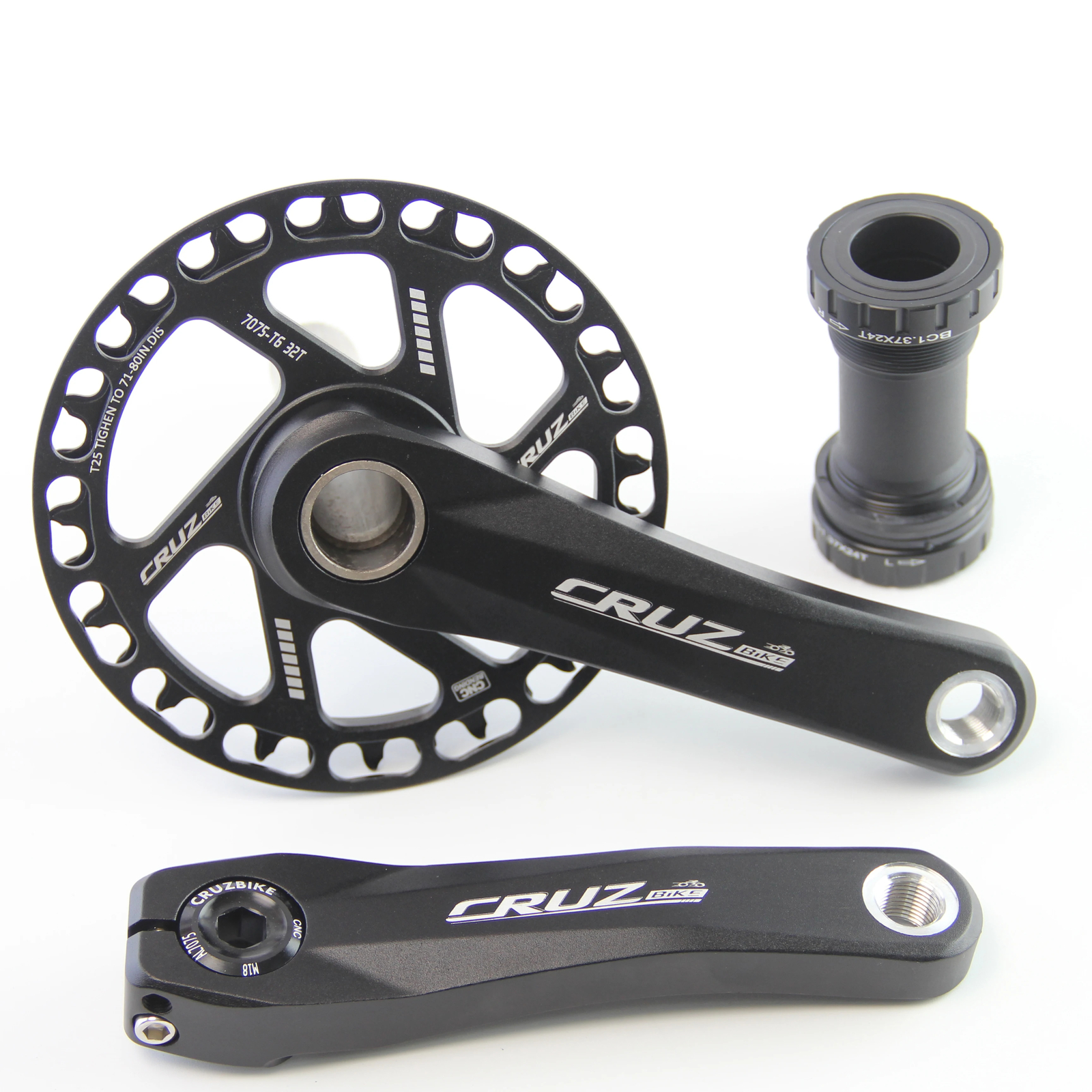 89/98/110/127/140/150mm Aluminum Alloy MTB Child Bike Crankset Single Chainwheel