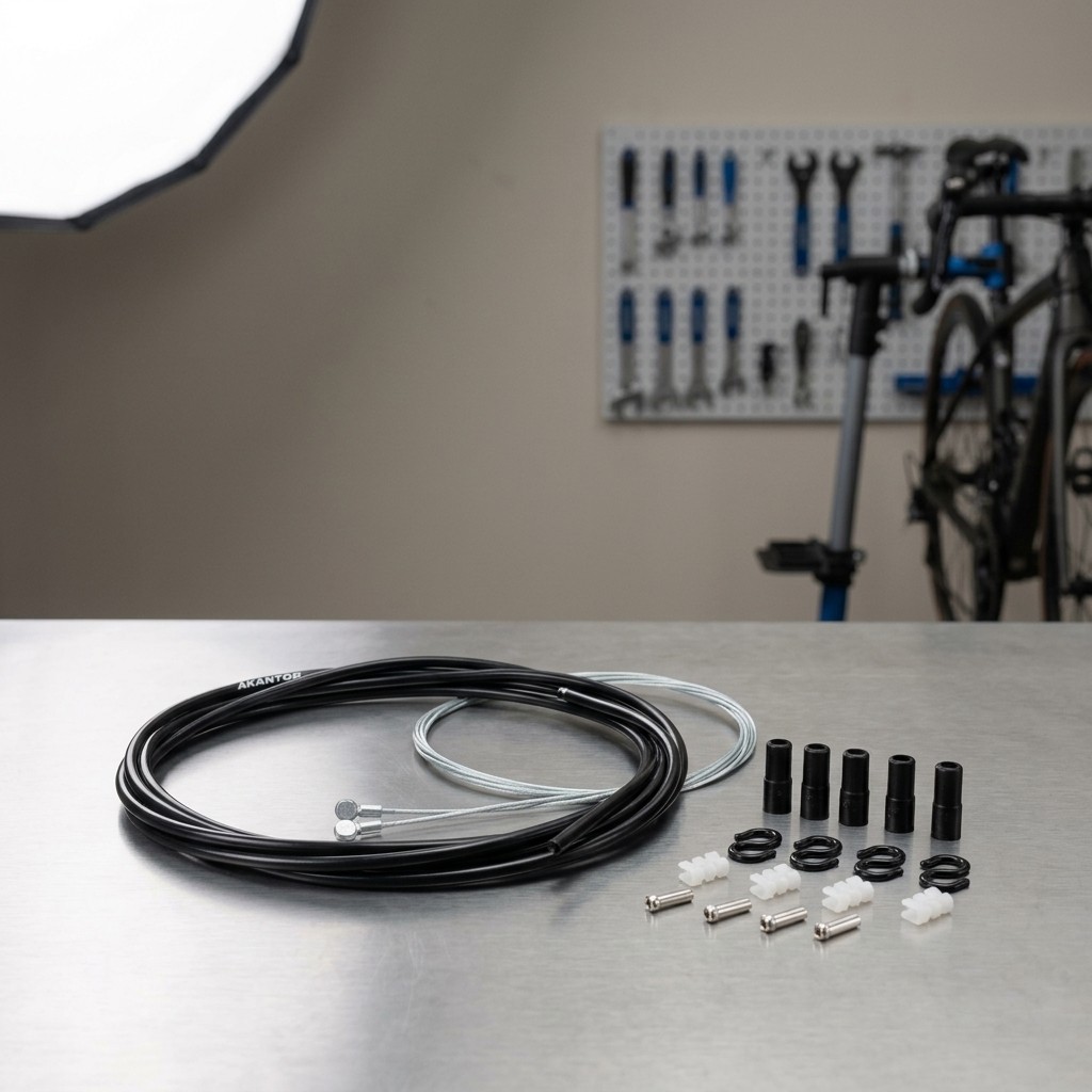 Bike Brake Cable Kit, Derailleur Bike Cable Housing for V-Brake & Disc Brake