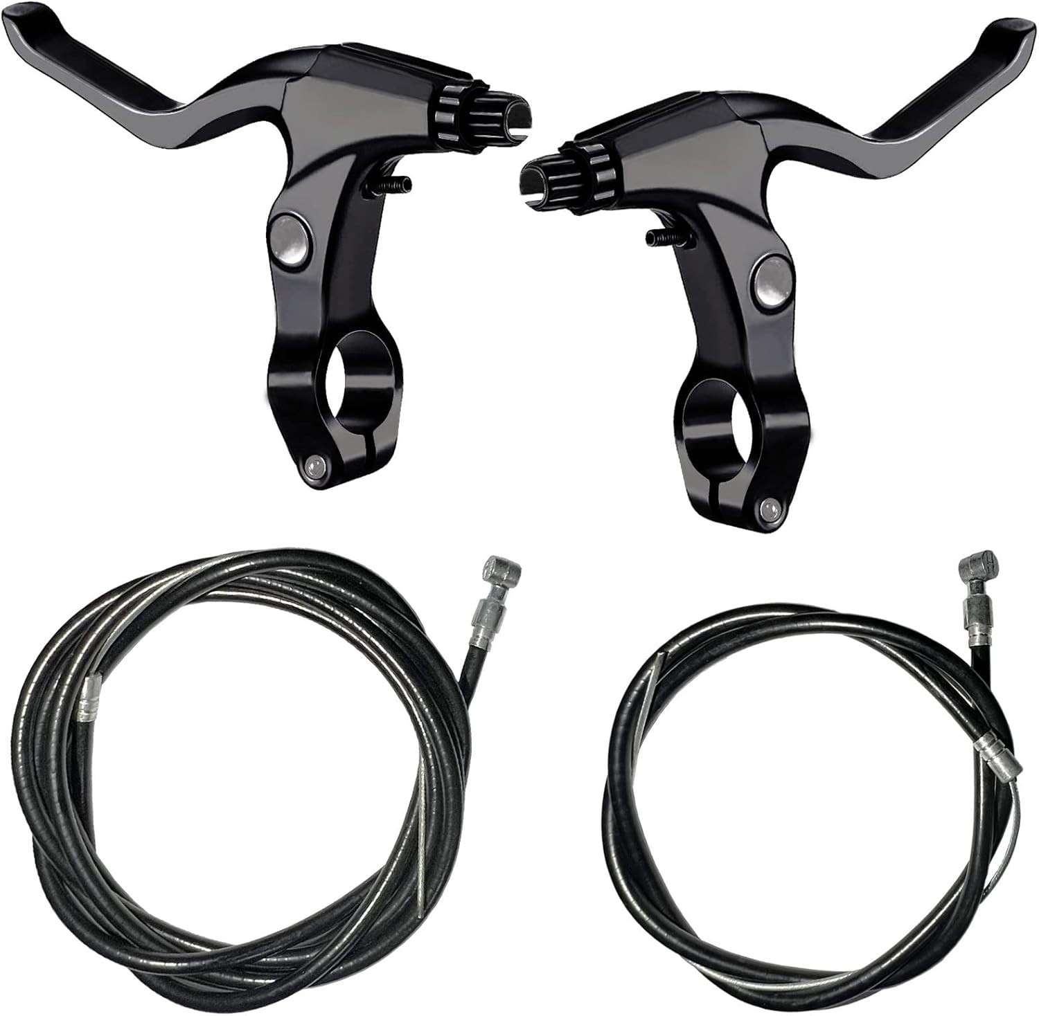 Brake Accessories: 2 Aluminum Levers and 2 Brake Cables for MTB/Road Use