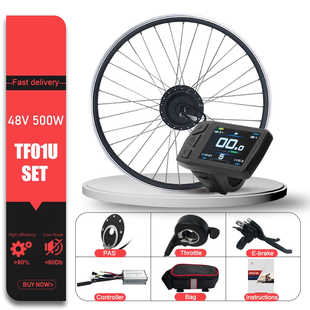 Mountain Electric Bicycle 36V 48V 500W Front Brushless Hub Motor 16-29inch 700C