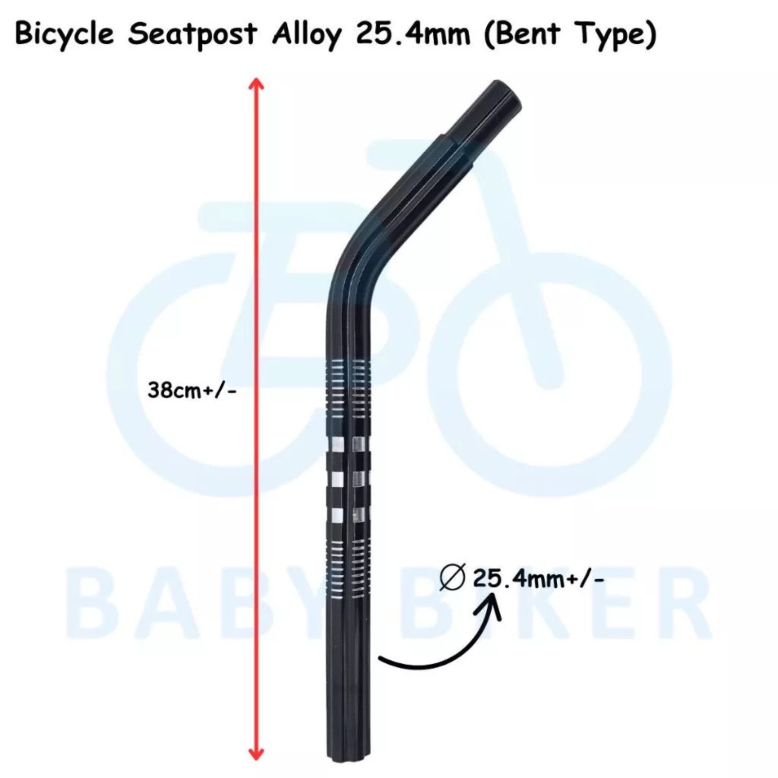 BMX Haro GT Layback Seat Post 25.4mm Old School Fluted Alloy Aluminium