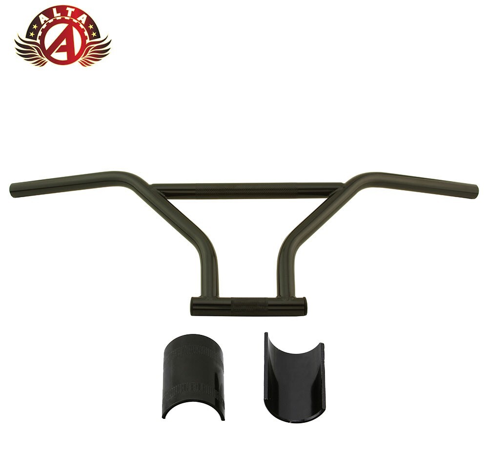 ALTA 330 BICYCLE HANDLEBAR 22.2MM IN BLACK W/SHIM TO CONVERT TO 25.4MM.