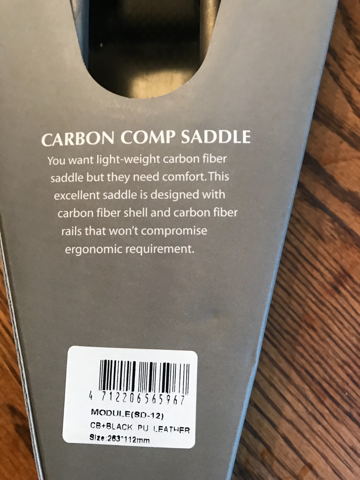 Control Tech Carbon “Module” Saddle Carbon Body/SS rails w/Leather cover