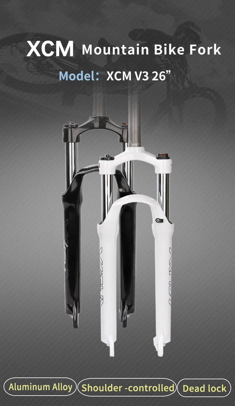 26/27.5/29er XCM Mountain Bike Spring Fork Shoulder Control Locking Mechanical