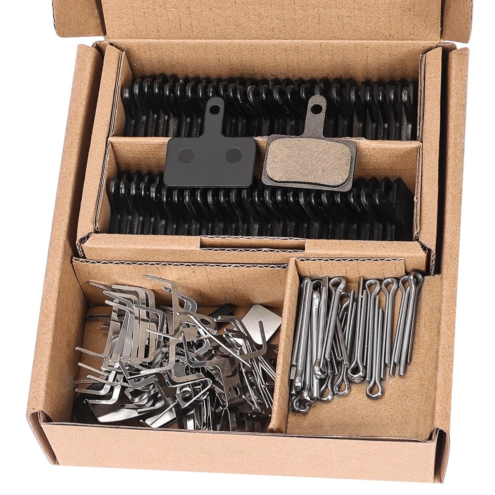 25 Pairs MTB Brake Pads Compatible with Shimano & Tektro, Disc Brake Pads + Tool
