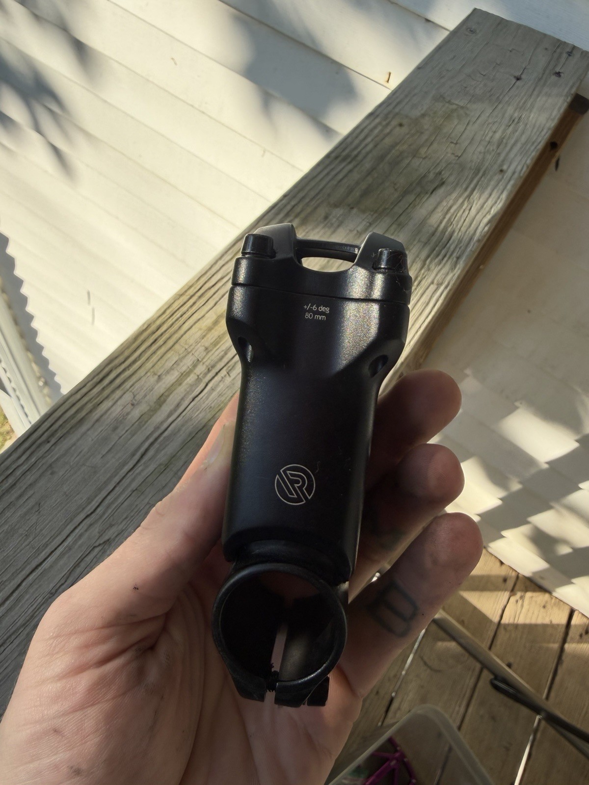Redshift Threadless Bike Stem 80mm +/-6° Black Aluminum 1 1/8 in Steerer
