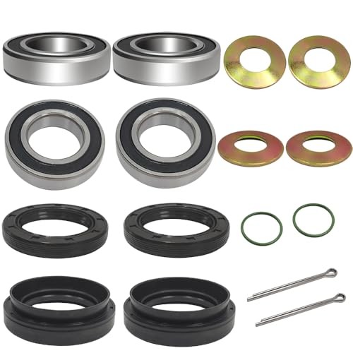Front Wheel Bearing Seals Kit Compatible with Suzuki Eiger 400 LTA400 LTA400F