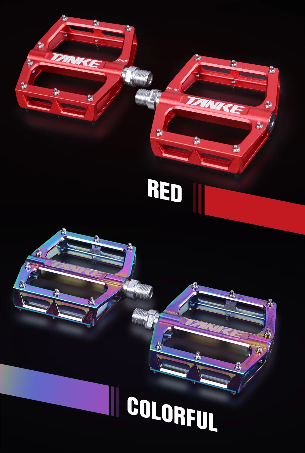 Mountain Bike Pedals Ultralight Hollow Anti-skid Bearing MTB Foot Pedals