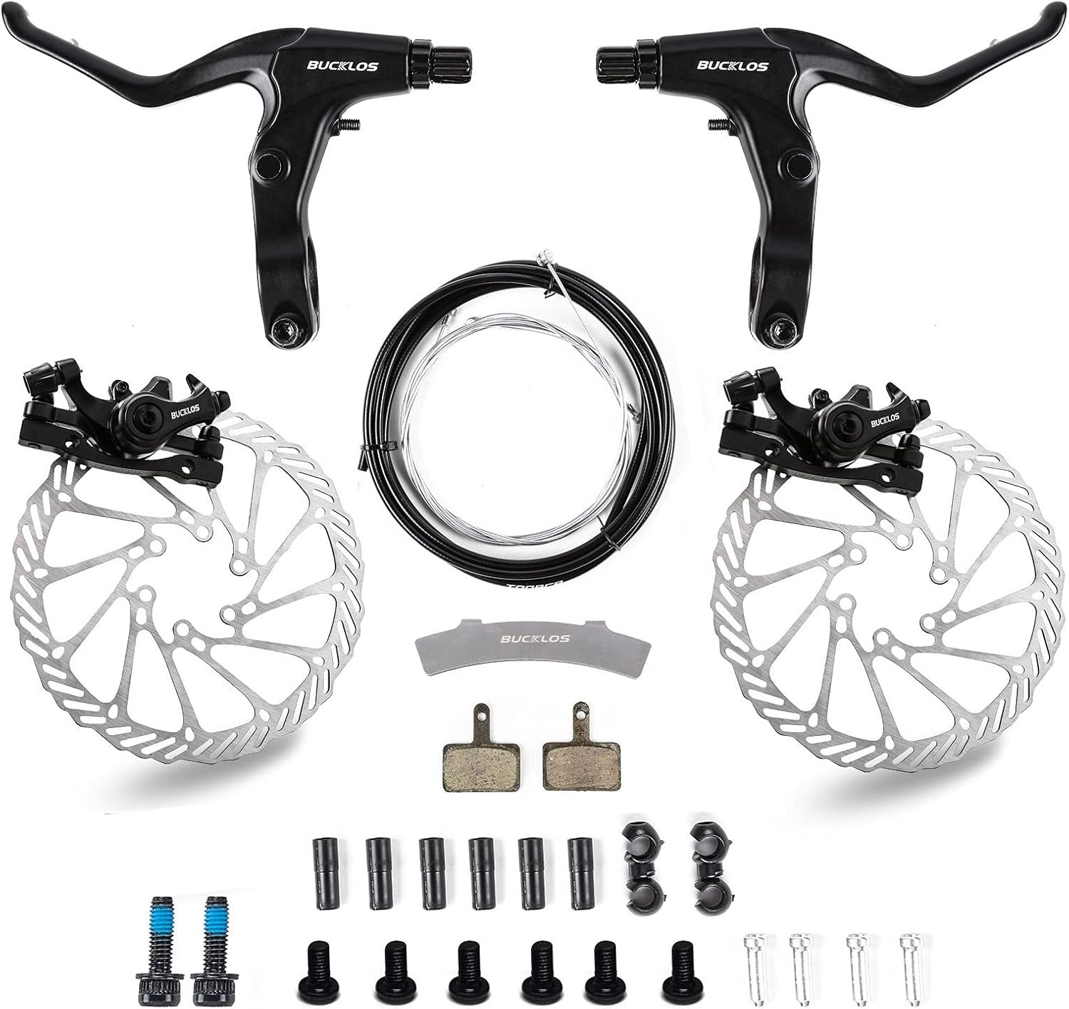 MTB Disc Brake Kit with Caliper, Levers, 160mm Rotor & Adapter