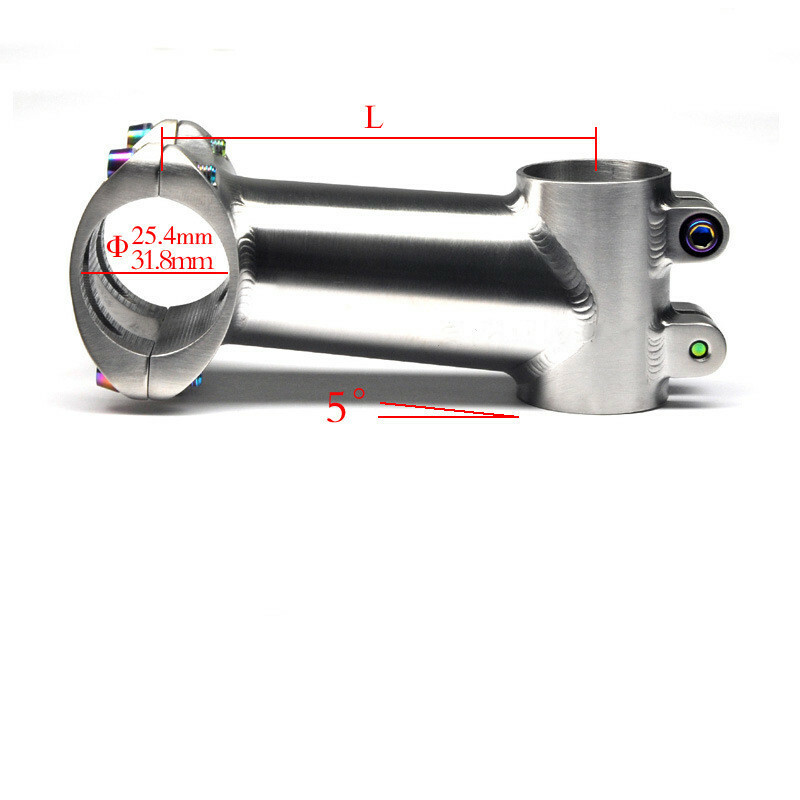 Titanium MTB Road Bike Bicycle Handlebar Stem 1″ 25.4mm 31.8mm 50-120mm 5°