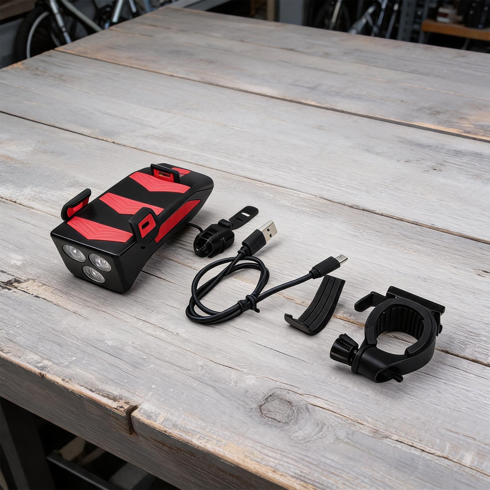 Bicycle Light 130dB Sound Alerts Compatible With 4-6.3 Inch Phones For Cycling
