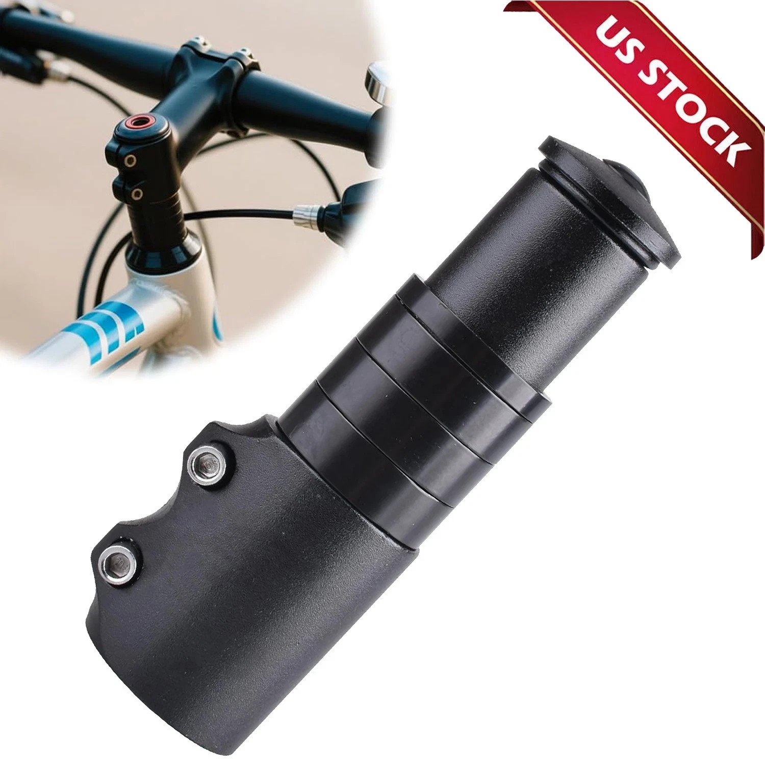 Mountain Bike Handlebar Front Fork Stem Riser Extender Extension Head Up Adaptor