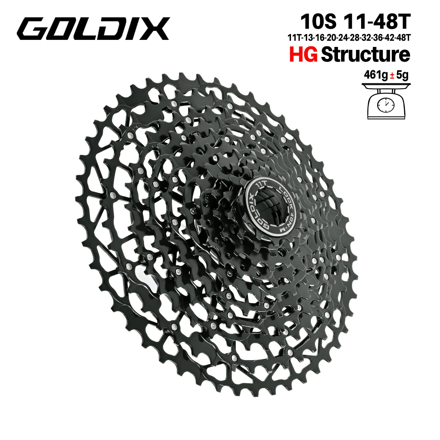 GOLDIX Ultralight Bike Cassette Freewheel 9/10/11/12/13 Speed for Shimano HG