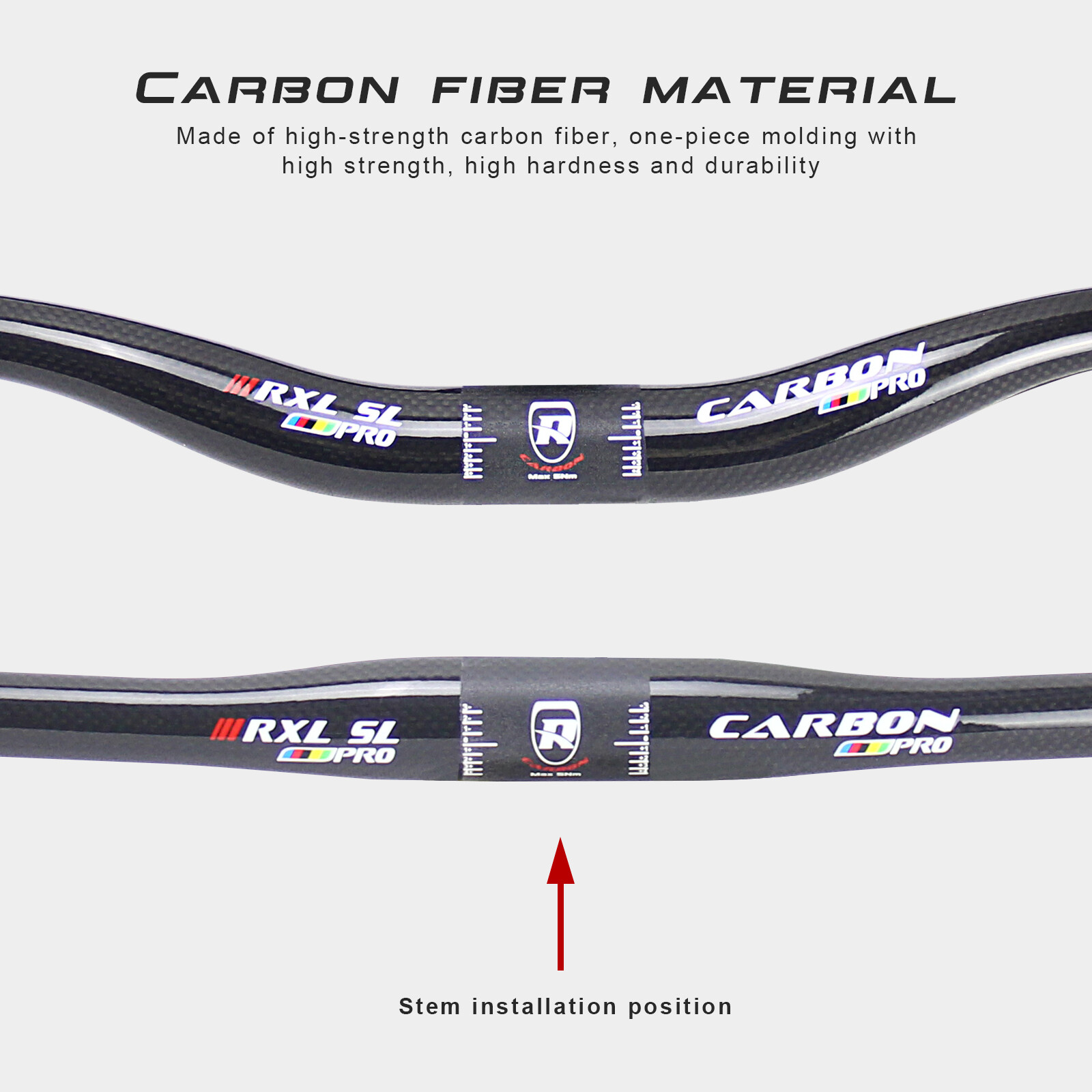 MTB Carbon Riser Handlebar 31.8*720/740/760mm Mountain Bike One-shaped Handlebar